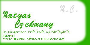 matyas czekmany business card